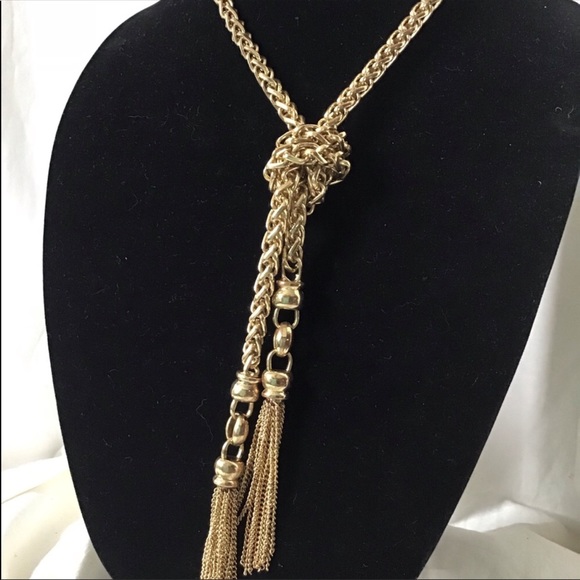 Regency rope and tassel gold necklace - Picture 2 of 5